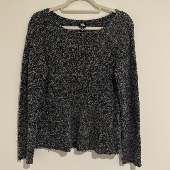 Eileen Fisher Sweaters - Eileen Fisher Merino Wool Cashmere Crew Gray Sweater Italian Yarn